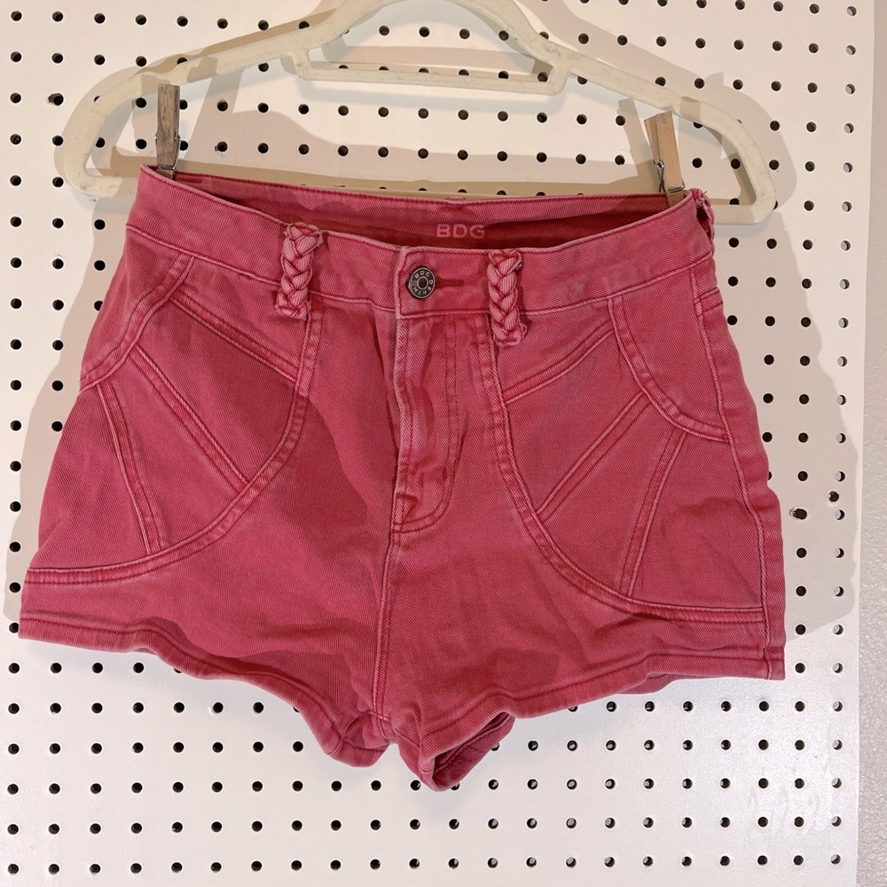 Urban Outfitters BDG faded pink high-waisted denim short shorts